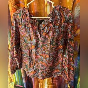 J. Crew Multicolor Paisley Blouse ✨